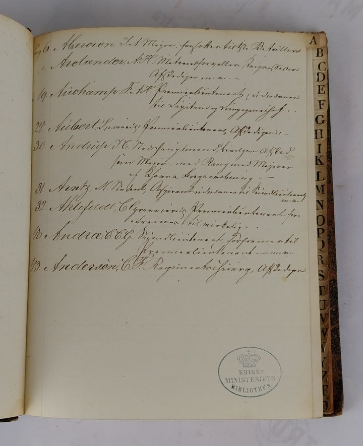 Bekiendtgiørelse af Avancement, Forflyttelse og afgang. 1834