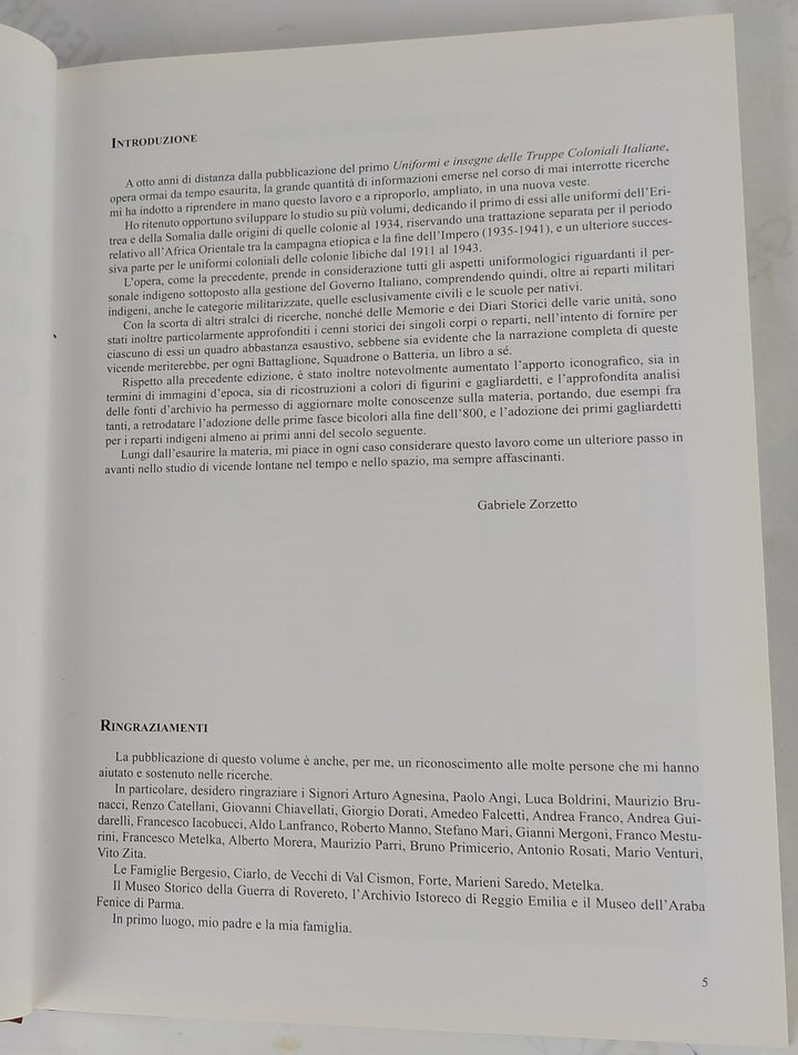 Uniformi e Insegne delle Truppe Coloniali Italiane