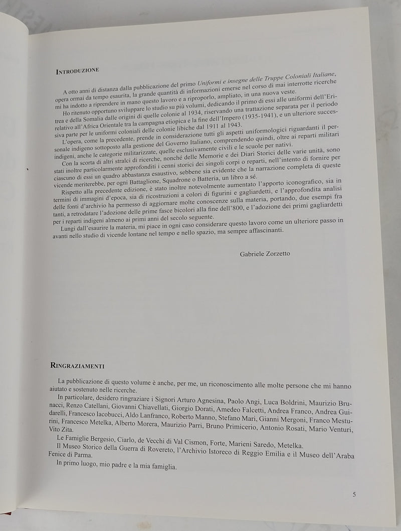 Uniformi e Insegne delle Truppe Coloniali Italiane