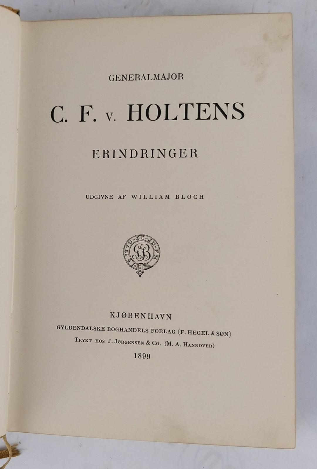 C. F. v. Holtens Erindringer