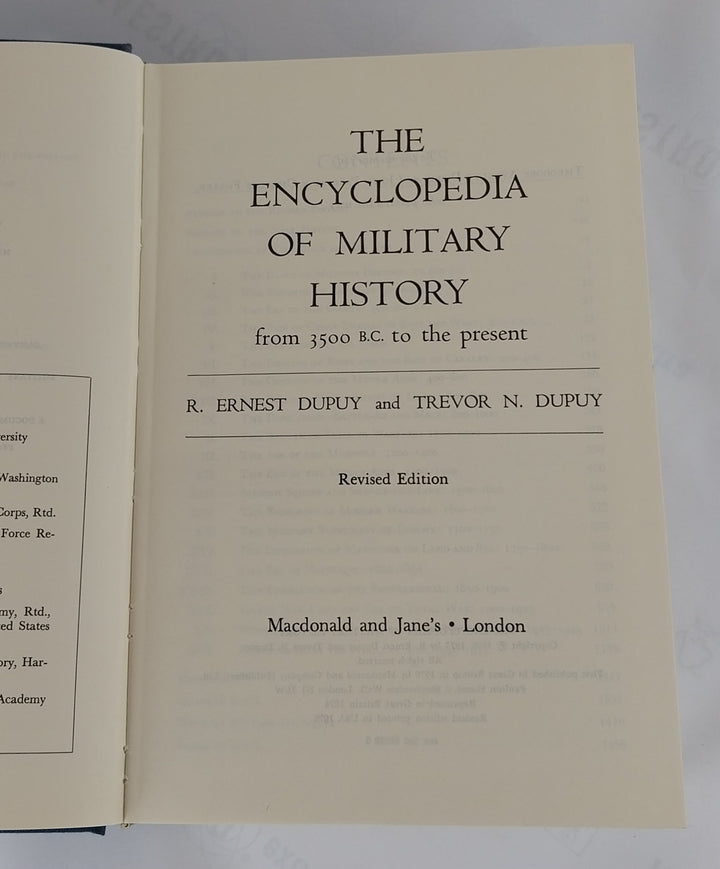 The Encyclopedia of Military History from 355 B.C. to the present