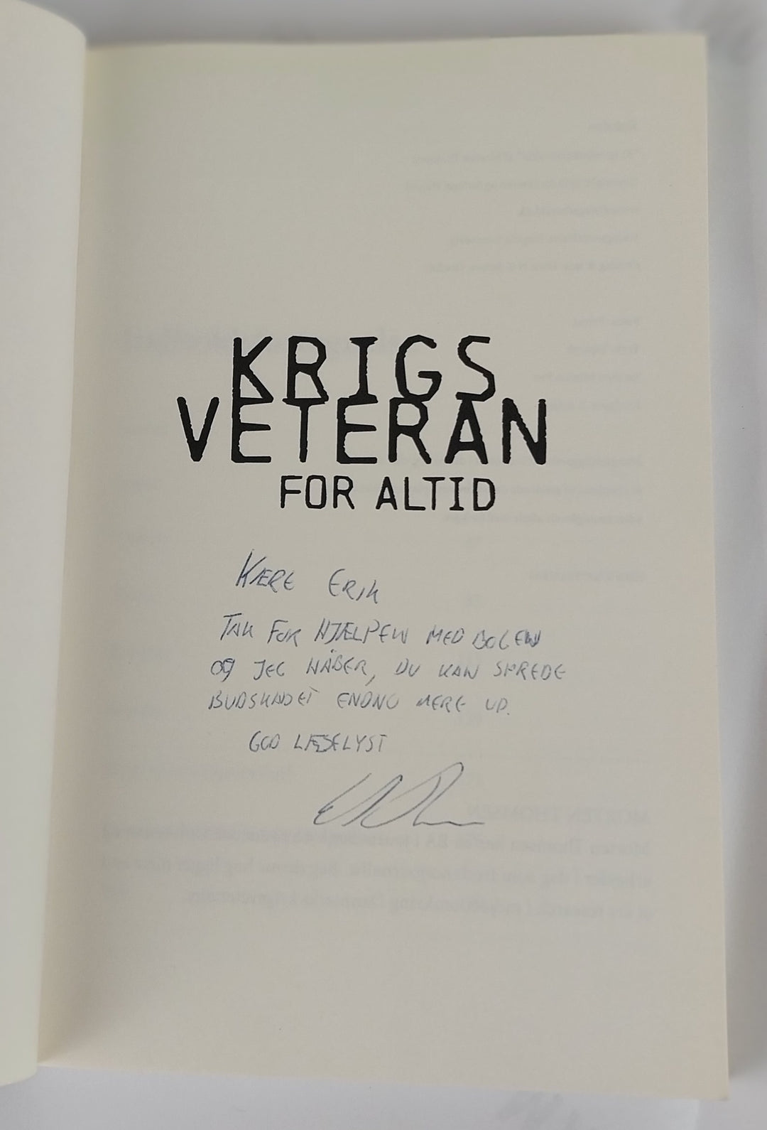 Krigsveteran for altid