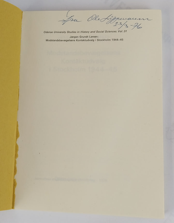 Modstandsbevægelsens Kontaktudvalg i Stockholm 1944-45