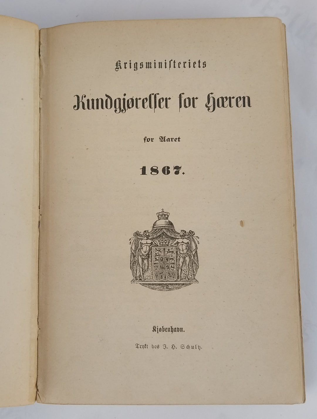 Kundgørelser for Hæren for Aaret 1867