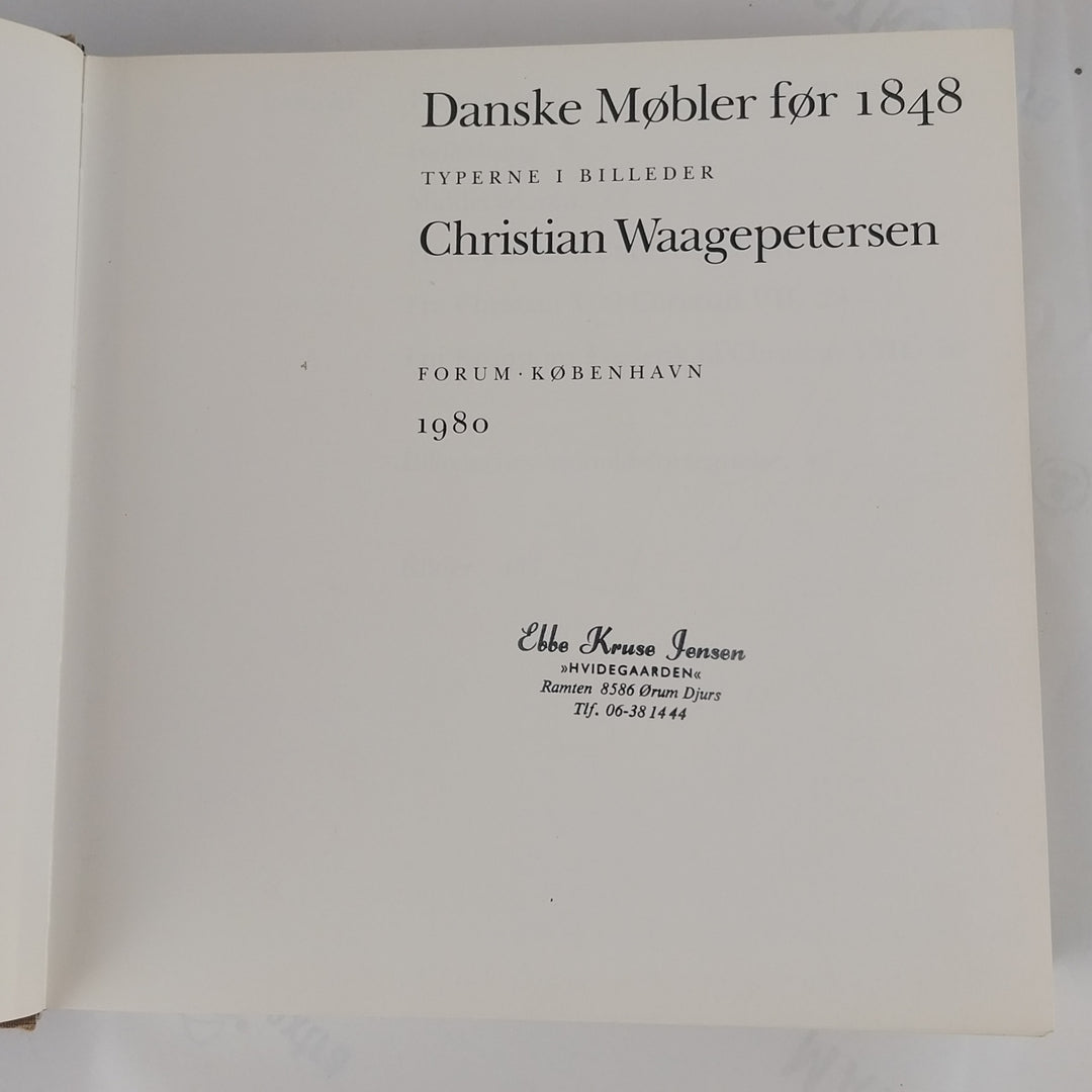 Danske møbler før 1848. Typerne i billeder