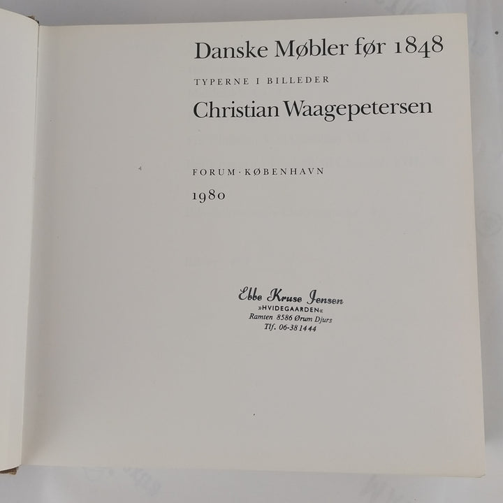 Danske møbler før 1848. Typerne i billeder