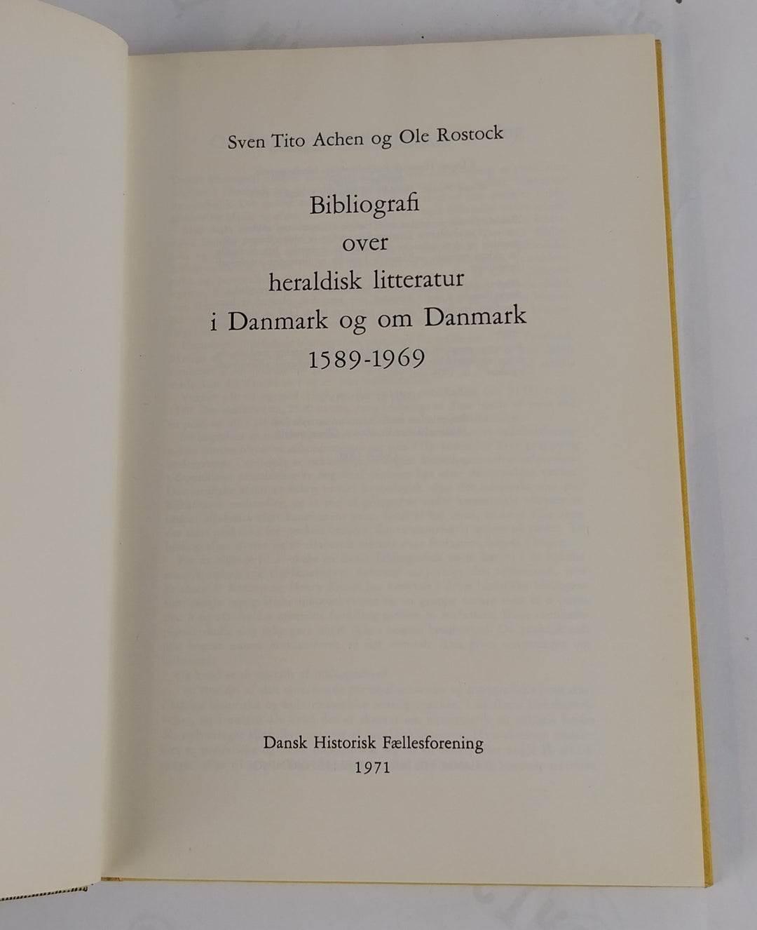 Bibliografi over heraldisk litteratur i Danmark og om Danmark 1589-1969