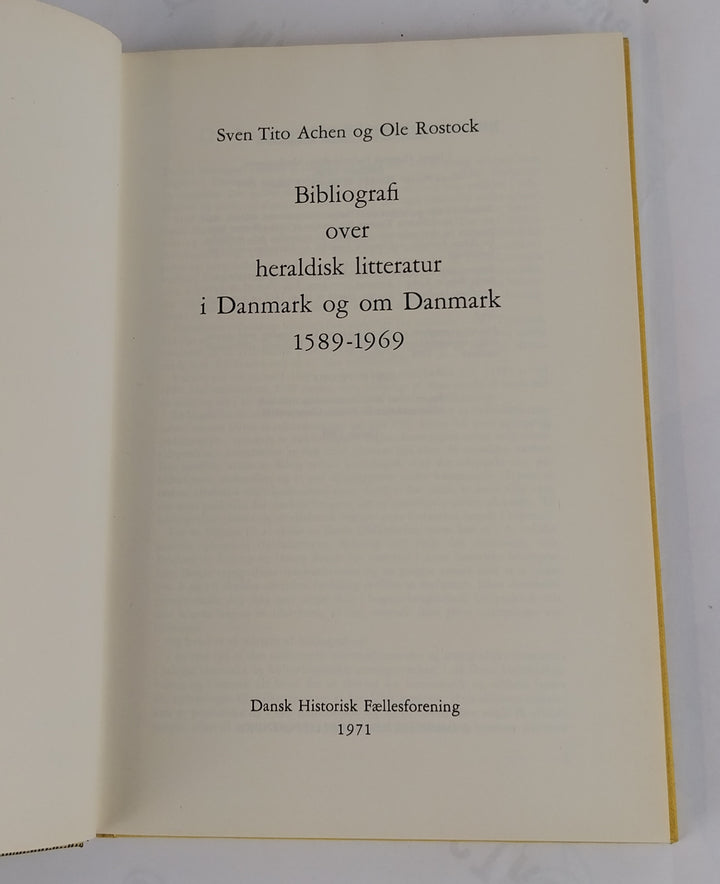 Bibliografi over heraldisk litteratur i Danmark og om Danmark 1589-1969