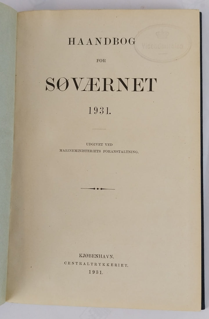 Haandbog for Søværnet 1927