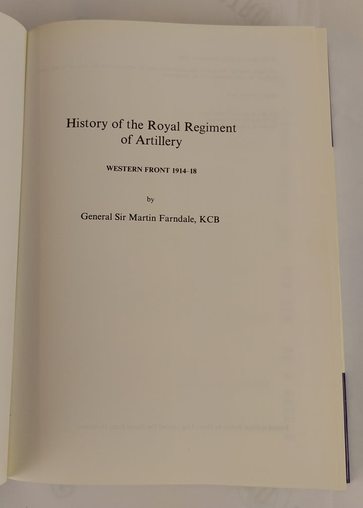 History of the Royal Regiment of Artillery: Western Front, 1914-18