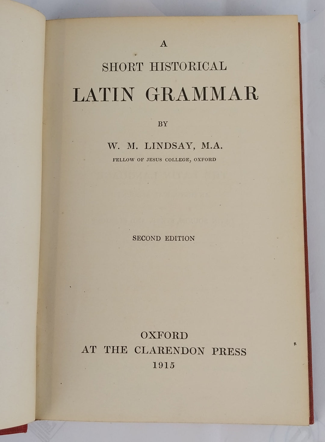 A short historical Latin Grammar