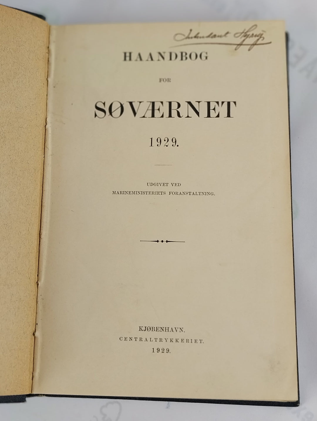 Haandbog for Søværnet 1929