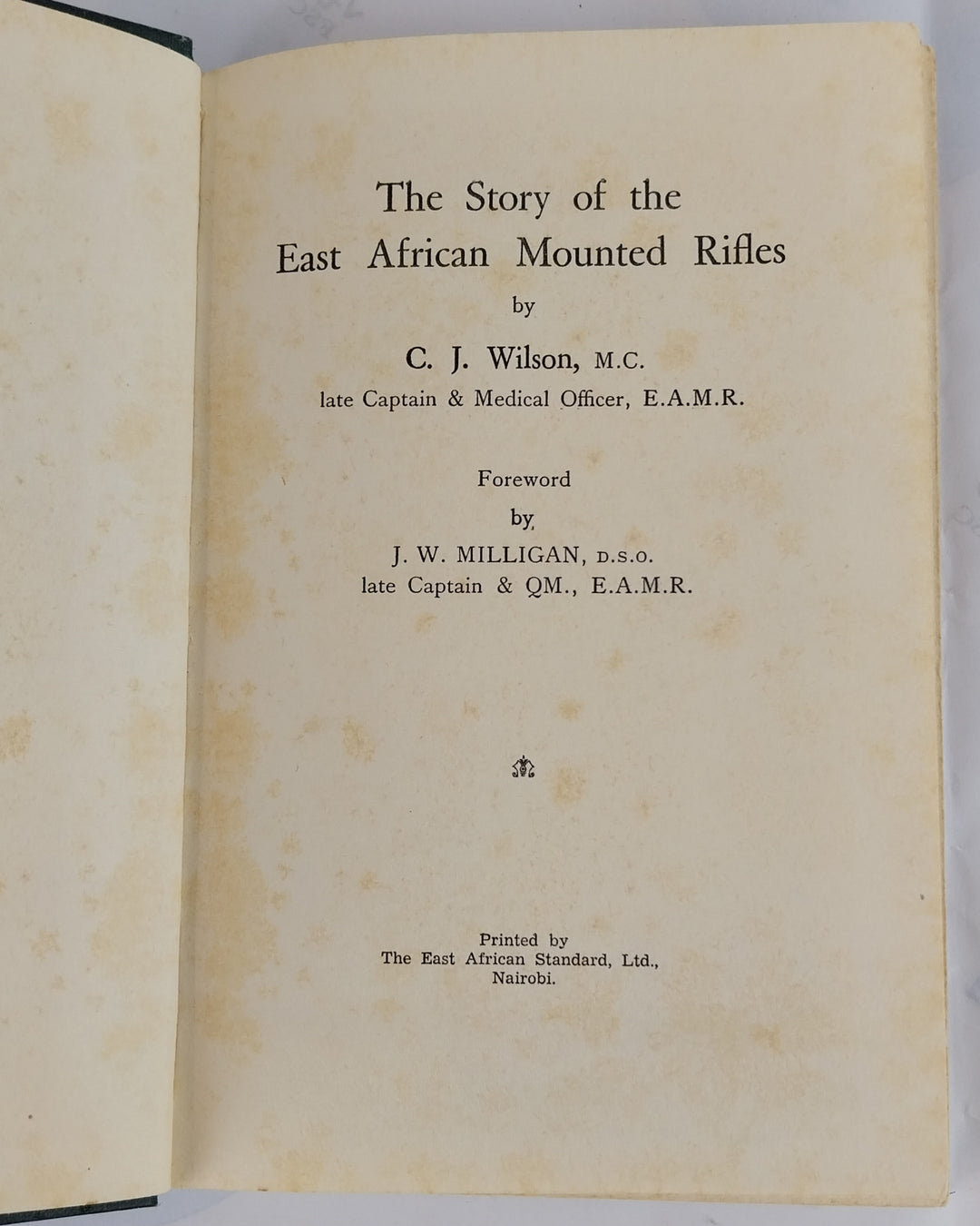 The Story of the East African Mounted Rifles