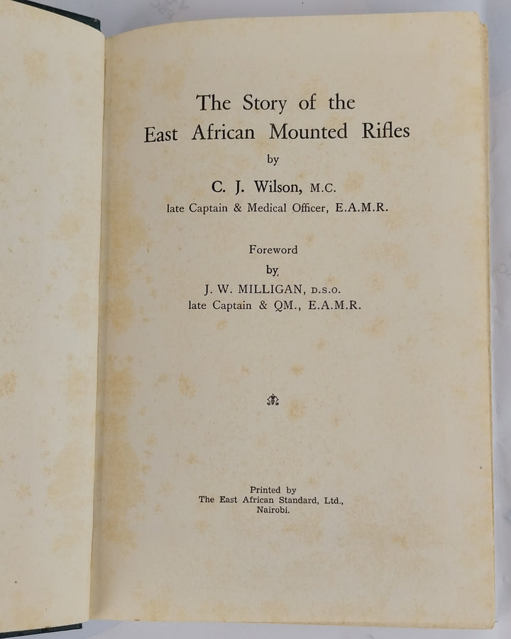 The Story of the East African Mounted Rifles