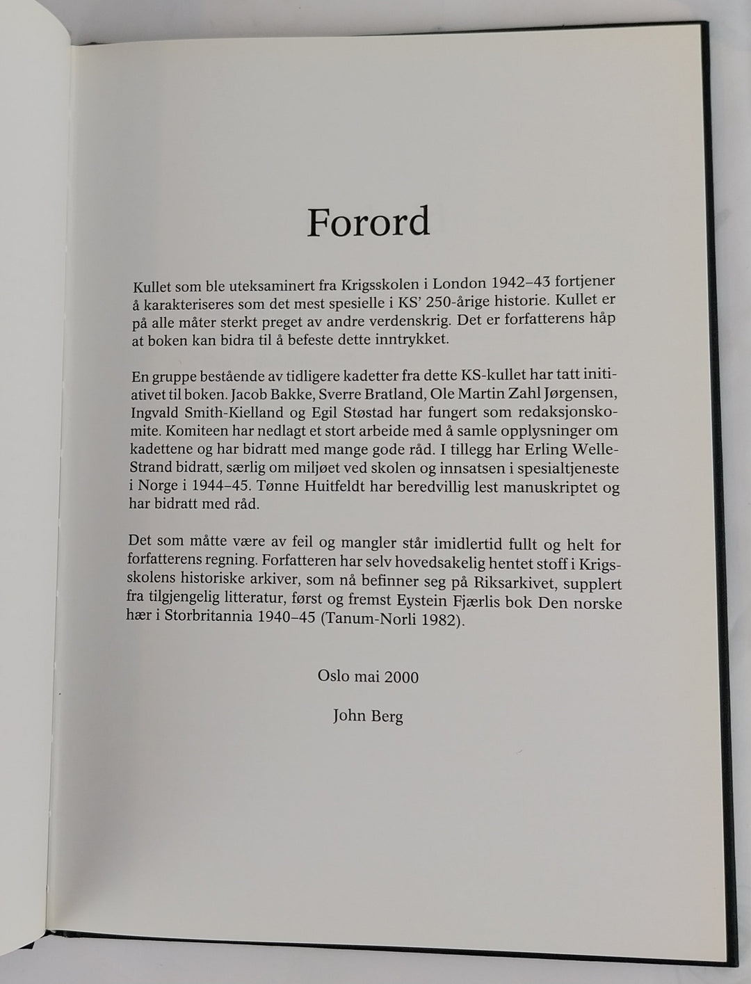 Krigsskolen i London 1942-43