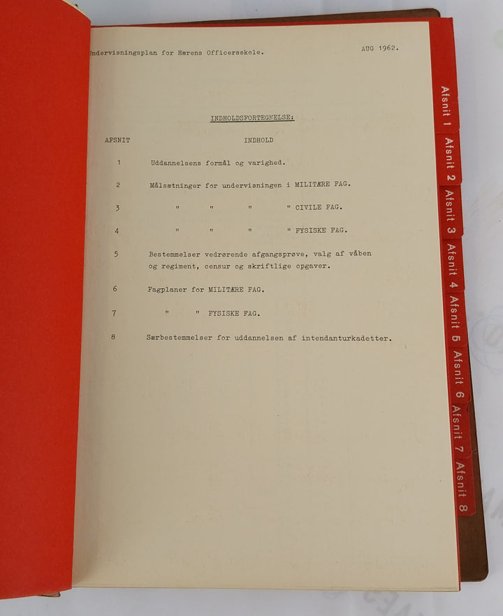 Undervisningsplan for Hærens Officersskole