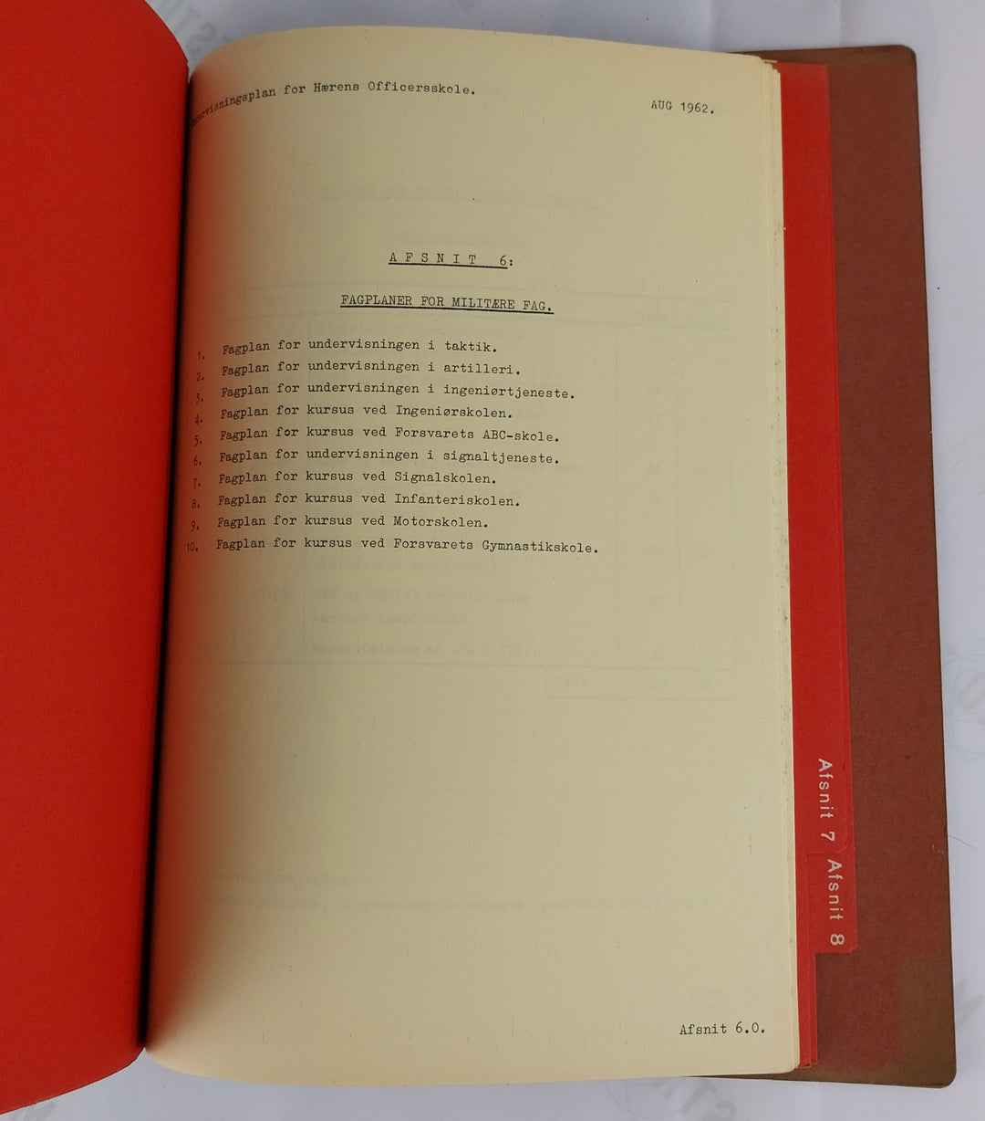 Undervisningsplan for Hærens Officersskole