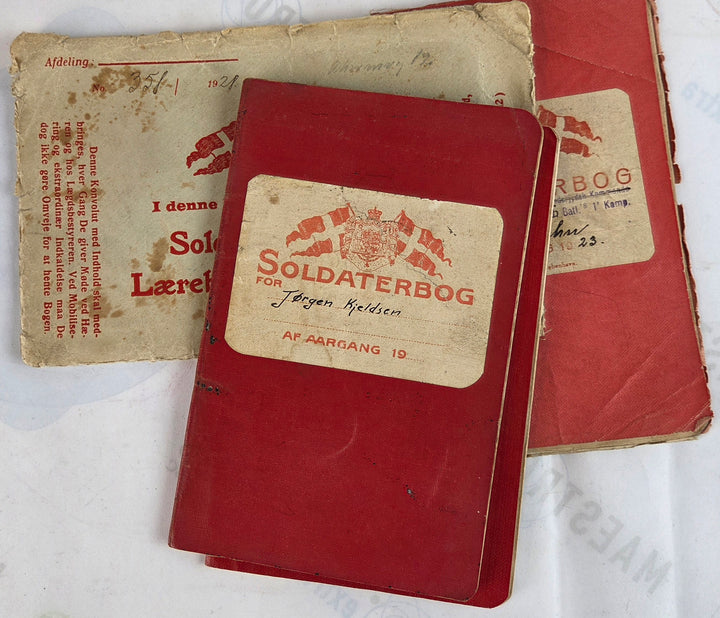 Soldaterbog 3 stk fra 1920erne