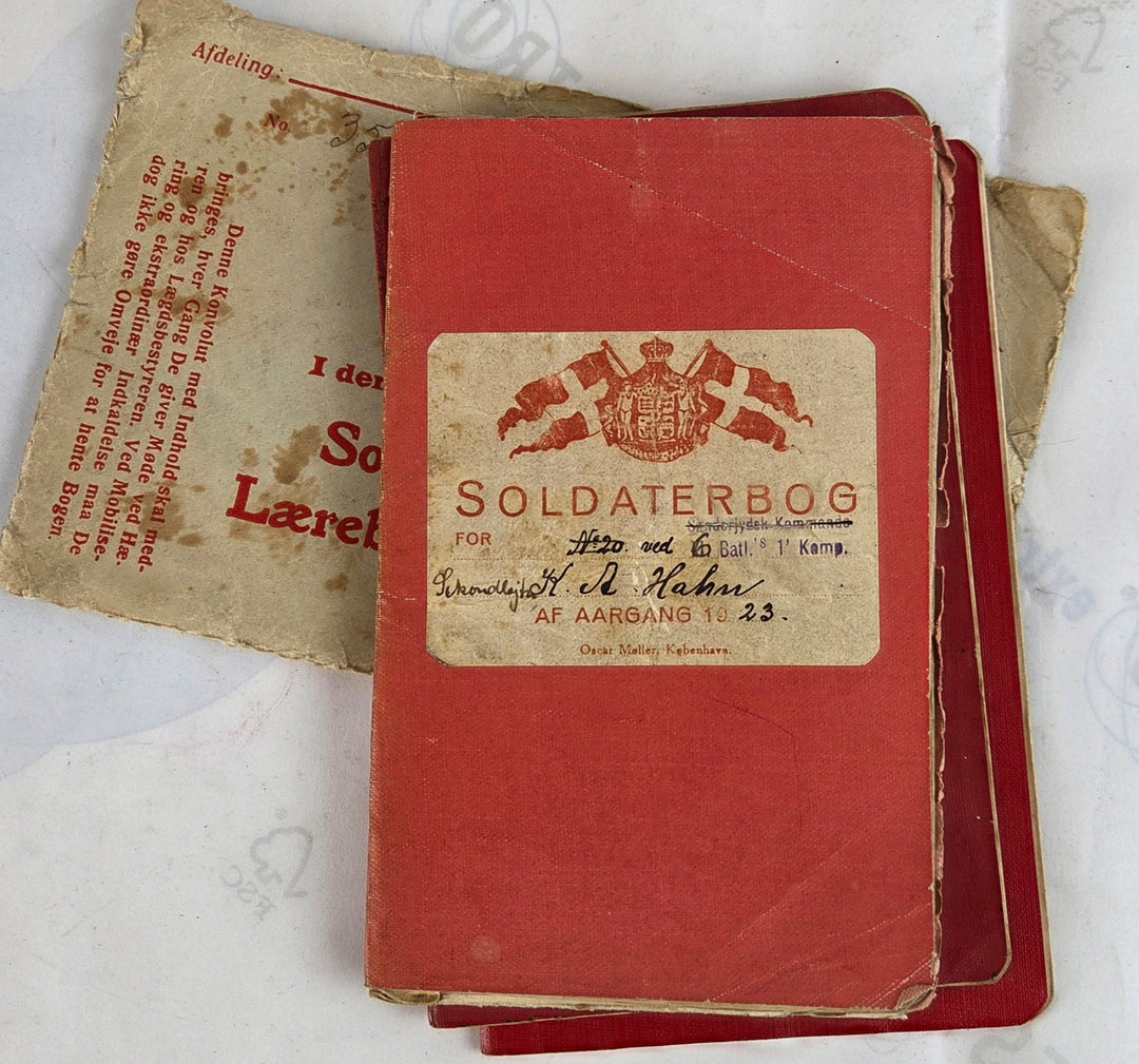 Soldaterbog 3 stk fra 1920erne