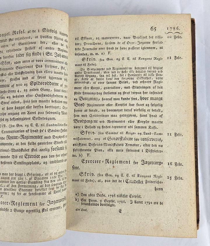 Reskripter, Resolutioner og Collegialbreve, Fjerde Deels første Bind 1785-1791