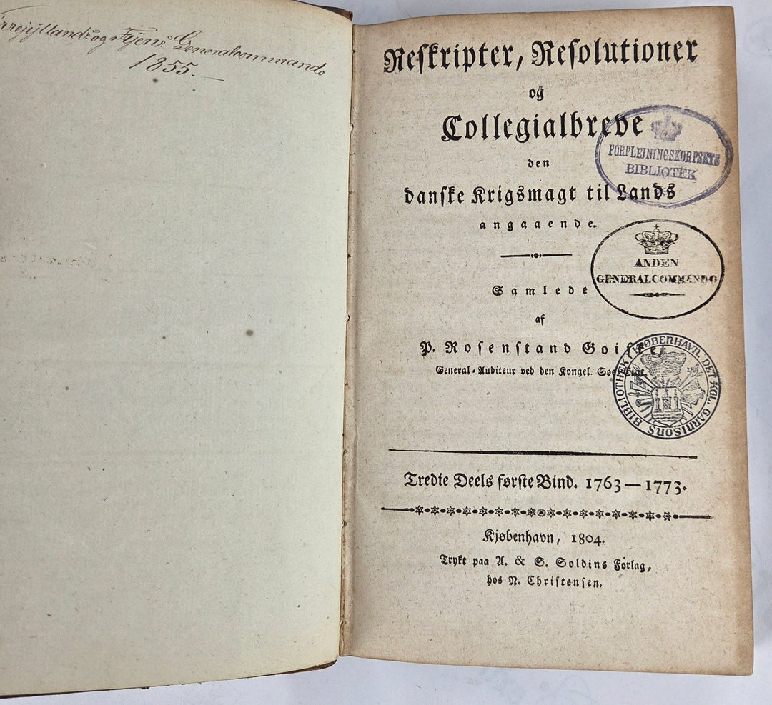 Reskripter, Resolutioner og Collegialbreve 1763-1773