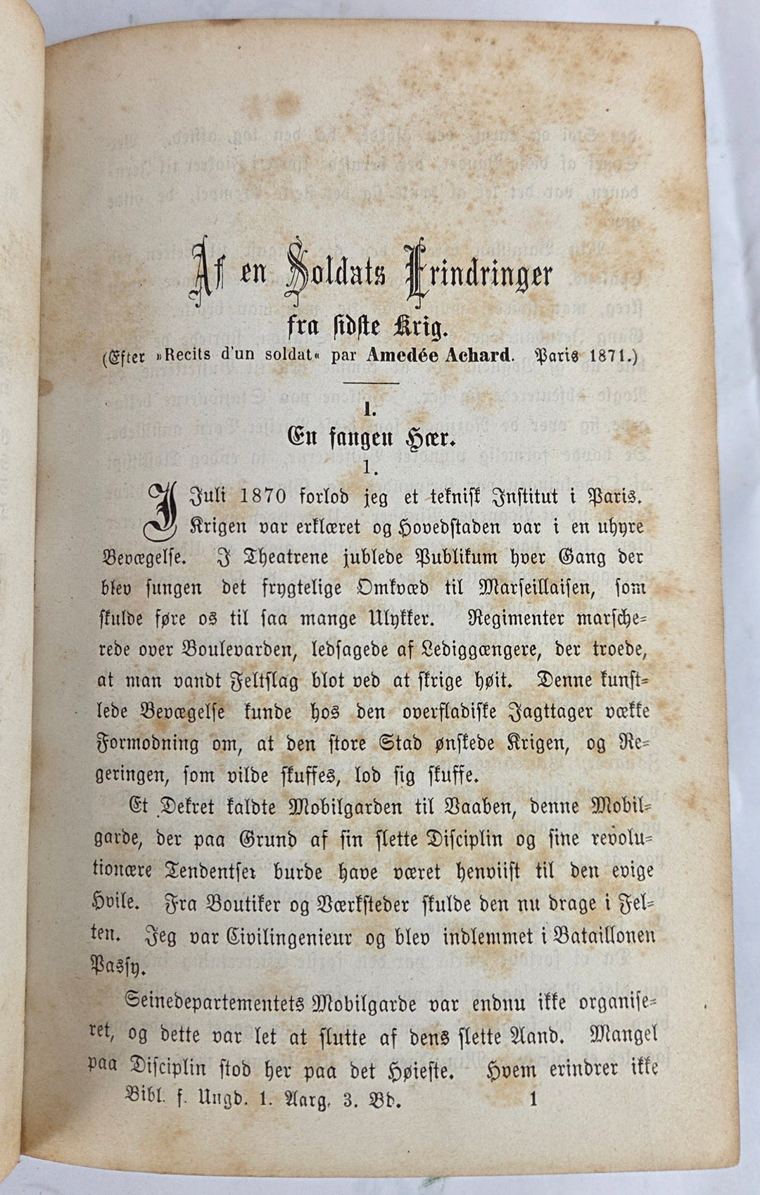 Bibliothek for ungdommen. Aargang 1872