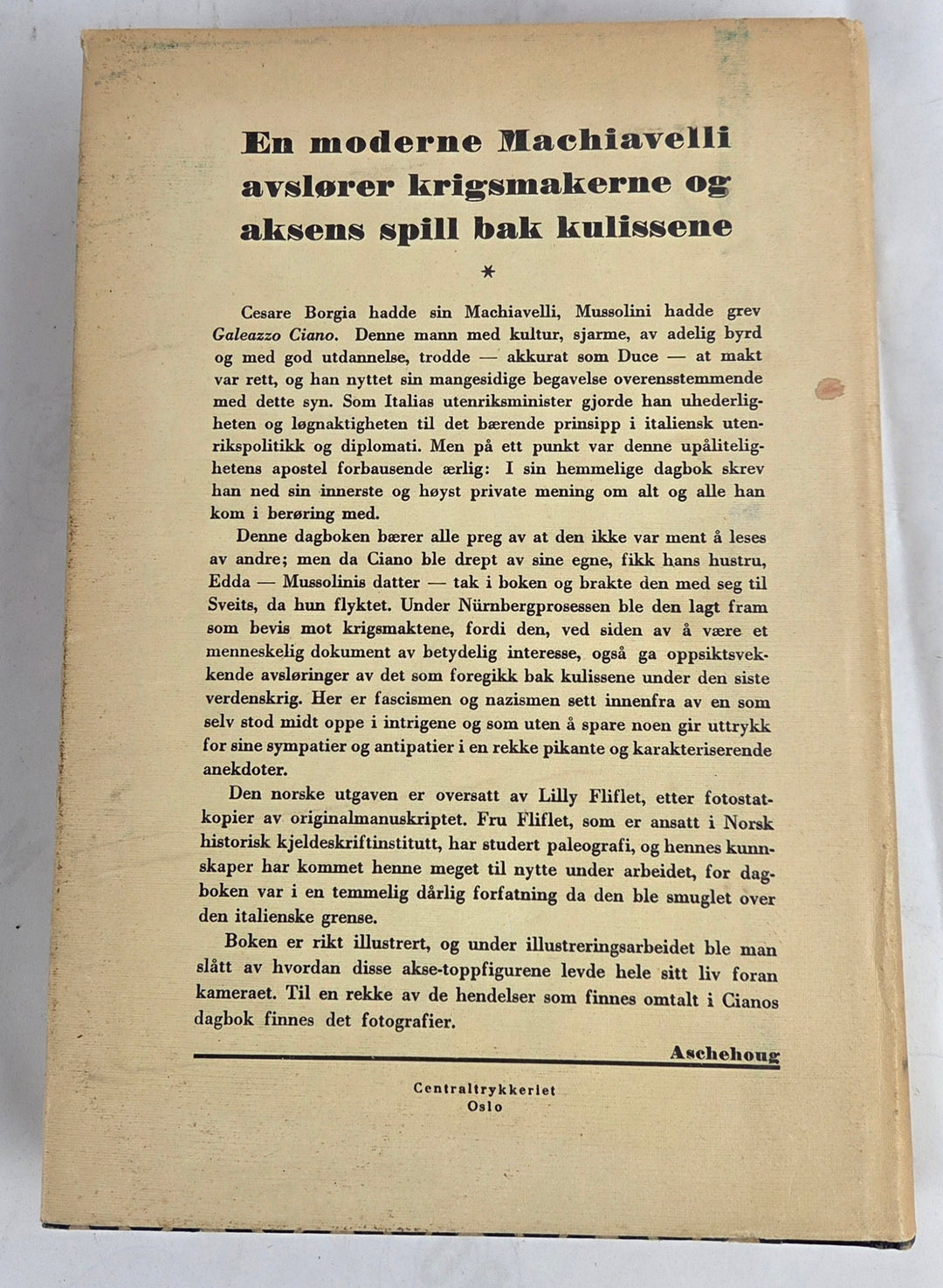 Cianos dagbok 1939-1943. I - II.