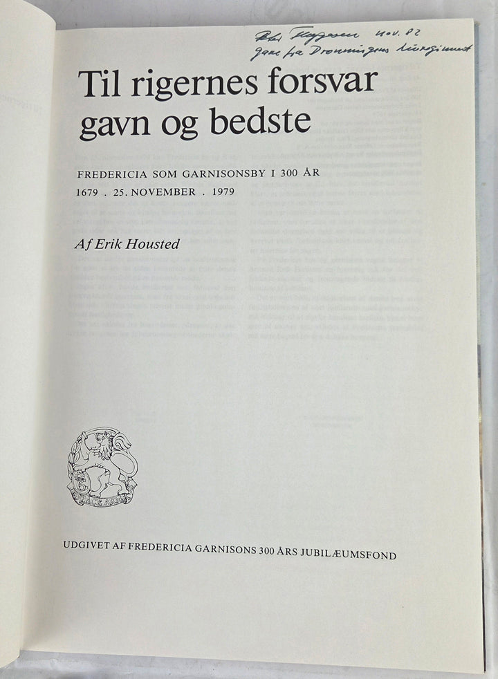 Til rigernes forsvar, gavn og bedste