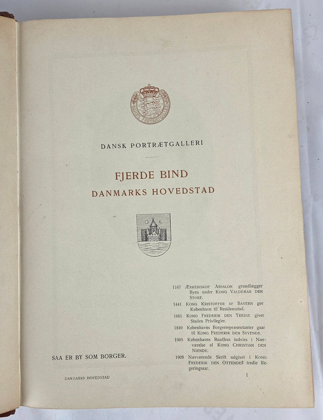 Dansk Portrætgalleri. Fjerde Bind : Danmarks Hovedstad