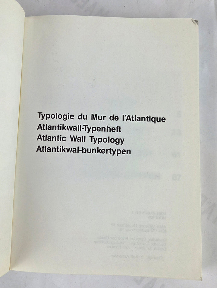 Atlantic Wall Typology, Typologie du Mur de L'Antlantique, Atlantikwall-Typenheft, Atlantikwal-Bunkertypen