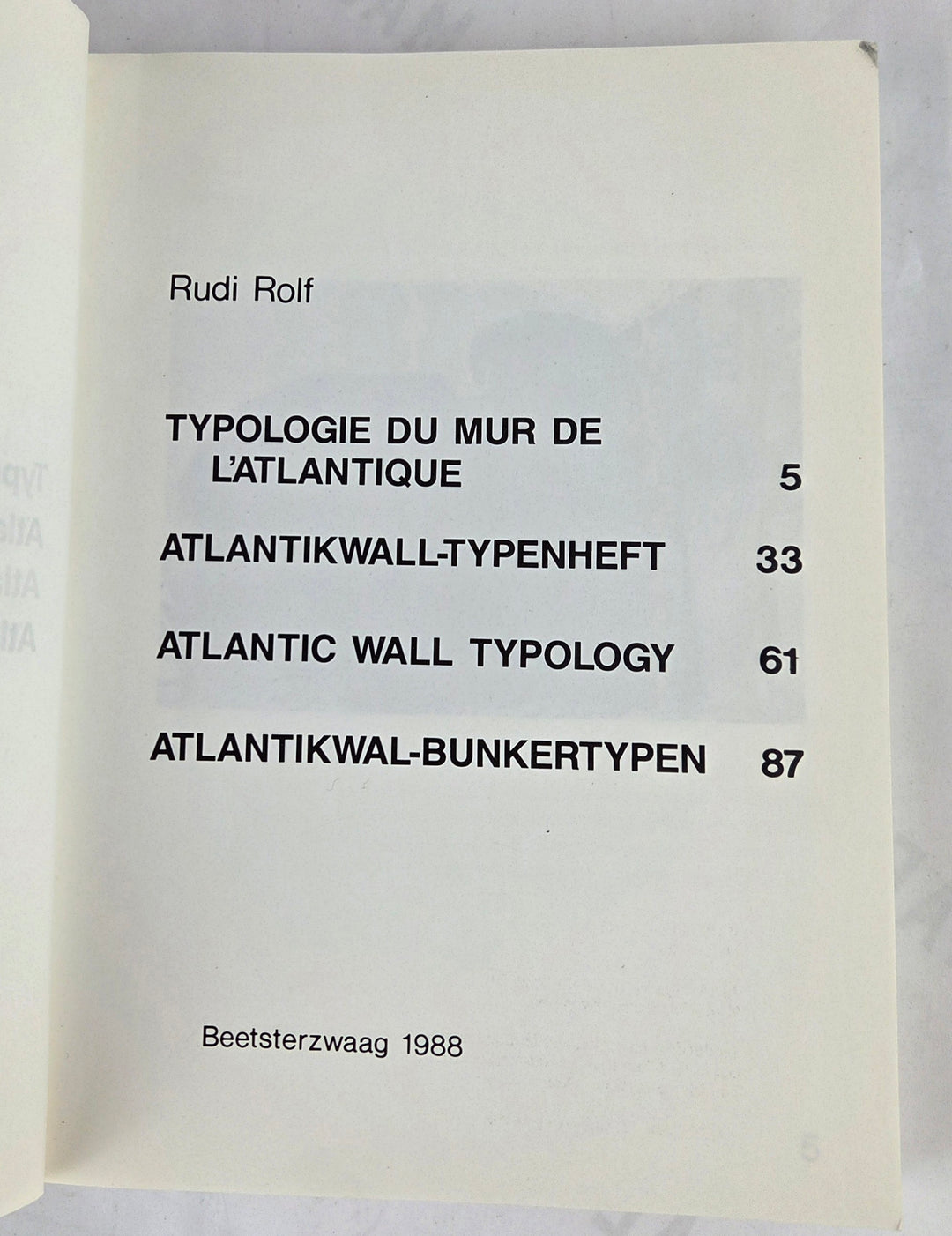 Atlantic Wall Typology, Typologie du Mur de L'Antlantique, Atlantikwall-Typenheft, Atlantikwal-Bunkertypen