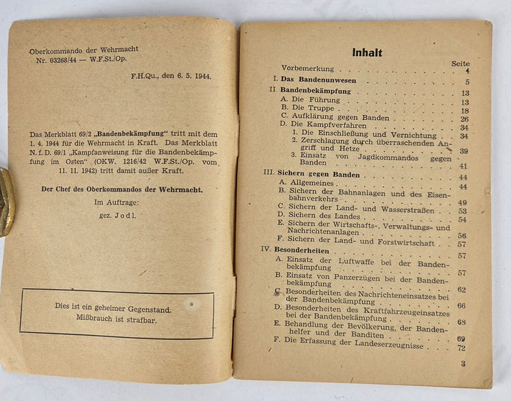Bandenbekämpfung (Gültig für alle Waffen) vom 6. 5. 1944