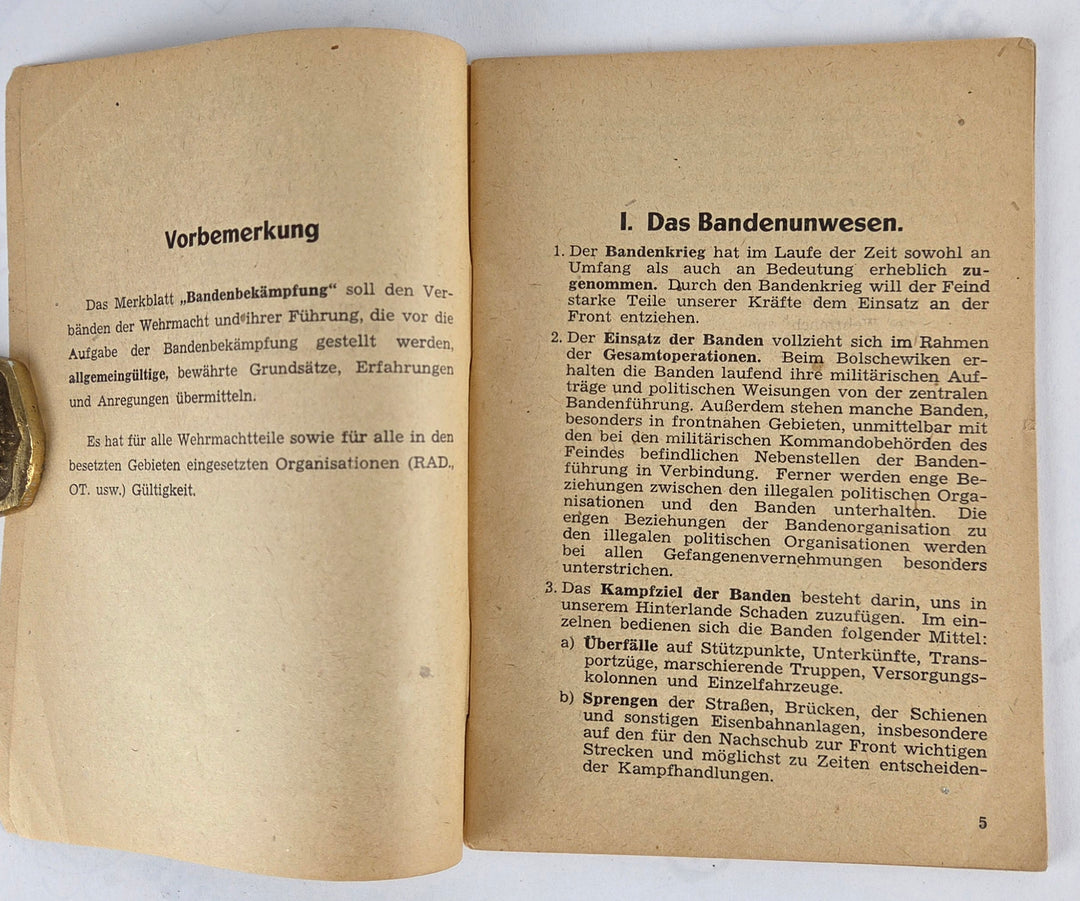 Bandenbekämpfung (Gültig für alle Waffen) vom 6. 5. 1944