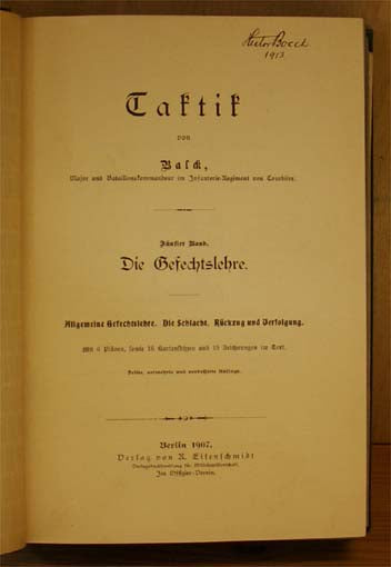 Taktik / von Balck - Fünfter Band