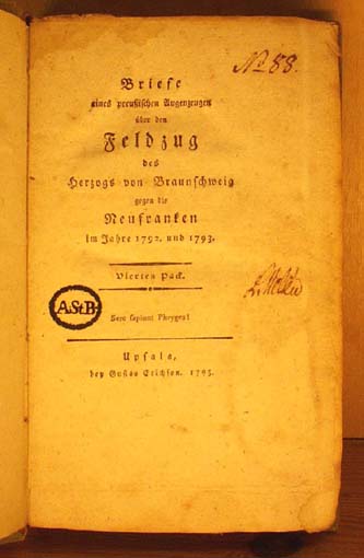 Briefe eines preussischen Augenzeugen über den Feldzug