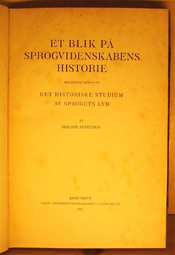 Et blik på Sprogvidenskabens historie