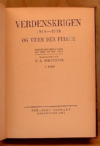 Verdenskrigen 1914-1918 og tiden der fulgte