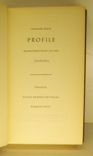 Profile. Nachzeichnungen aus der Geschichte
