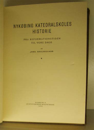 Nykøbing Katedralskoles historie