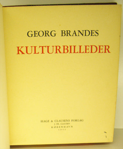 Kulturbilleder. Studier og strejftog