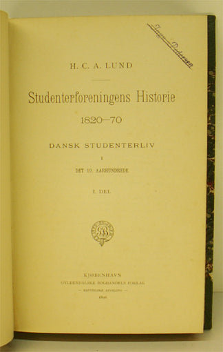 Studenterforeningens Historie 1820-70