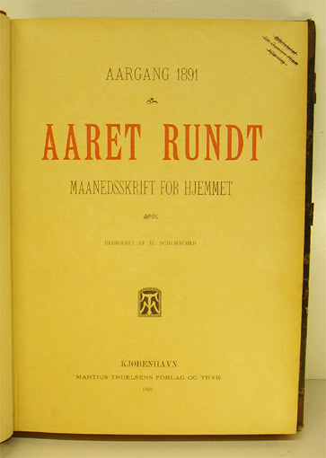 Aaret rundt, aargang 1891