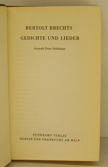 Gedichte und Lieder