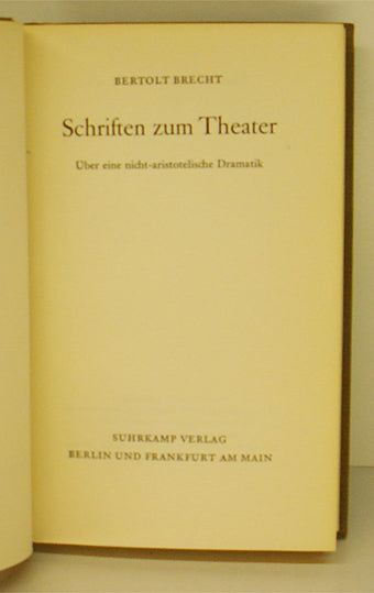 Schriften zum Theater