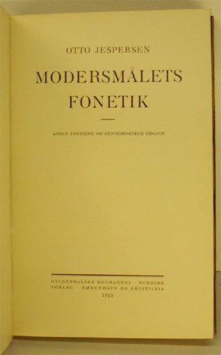 Modersmålets Fonetik