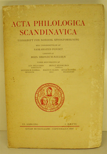Acta philologica  Scandinavica