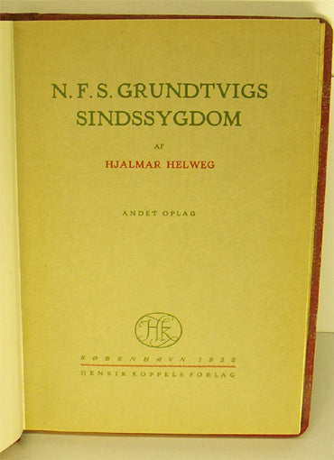 N. F. S. Grundtvigs sindssygdom