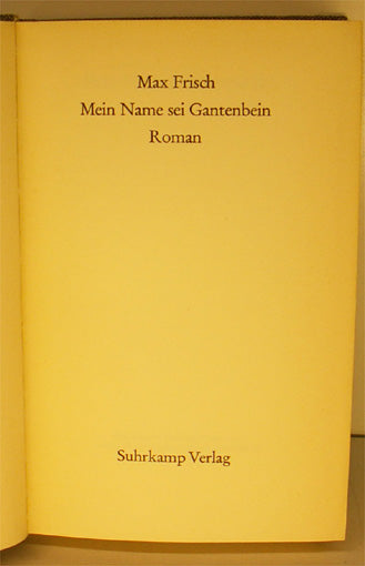 Mein Name sei Gantenbein