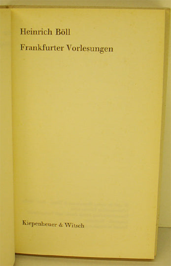 Frankfurter Vorlesungen