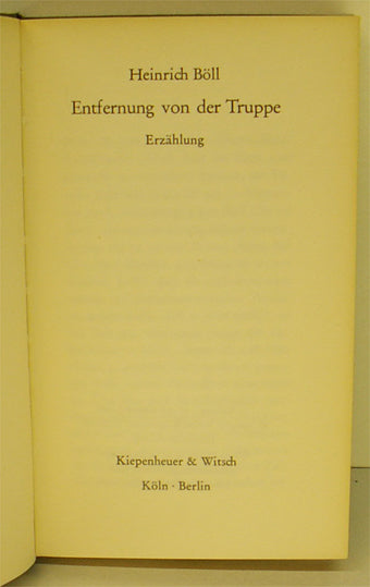 Entfernung von der Truppe